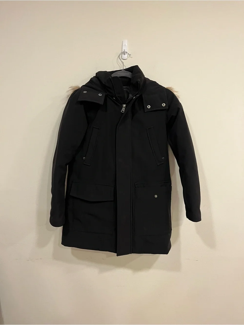 COLMAR Black Kids Puffer Parka with Hood